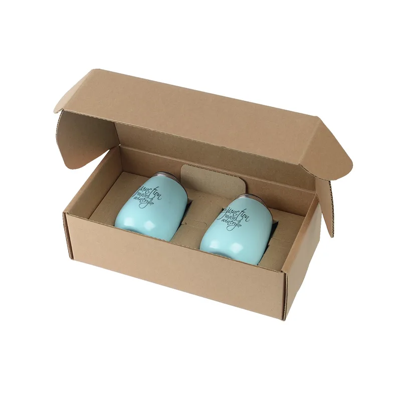 Stainless Steel Stemless Wine Glasses Gift Box Set view 4
