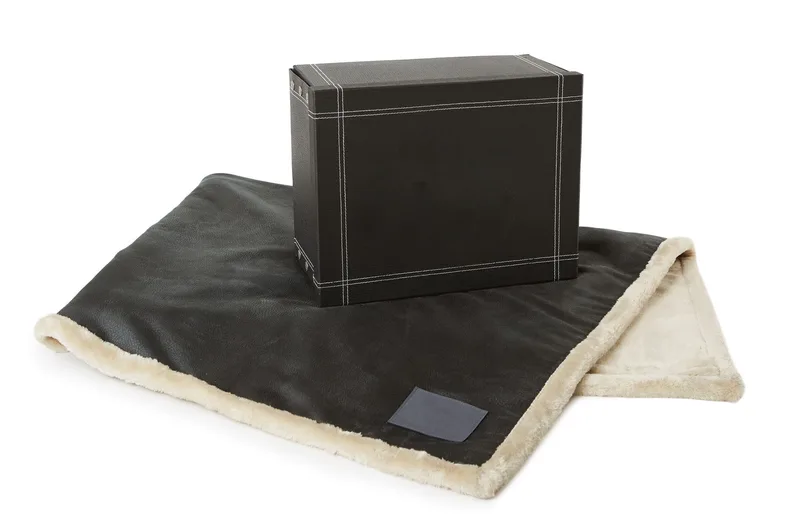 Faux Leather Throw (Laser Patch) view 2