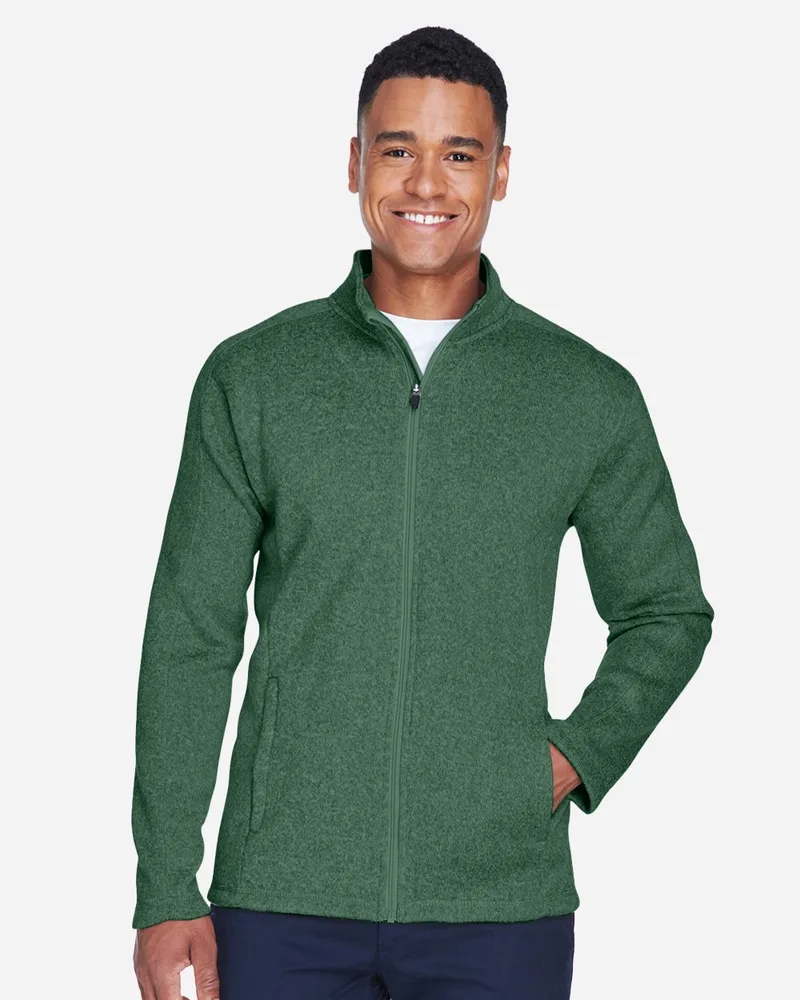 Devon and Jones® Men's Bristol Full-Zip Sweater Fleece Jacket view 2