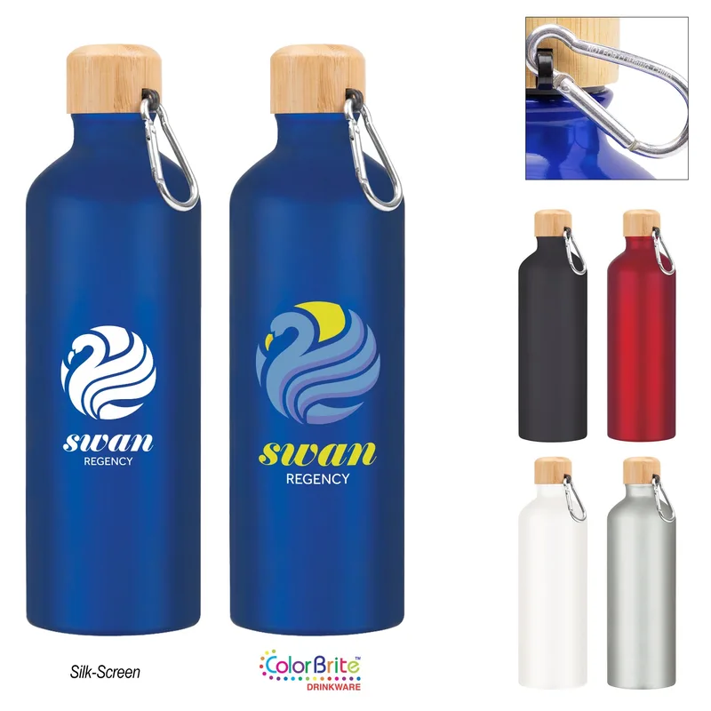 25 Oz. Aluminum Tundra Bike Bottle With Bamboo Lid