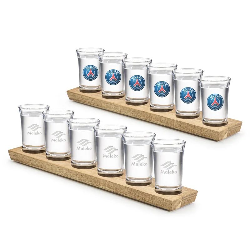 Shot Glasses Set on Acacia