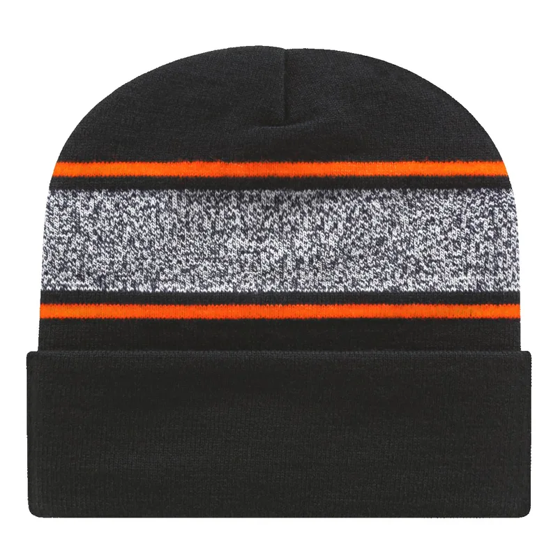 Variegated Striped Knit Cap with Cuff view 6