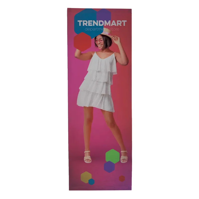 3' Straight Splash Floor Display Wrap Kit (Poly Knit) view 3