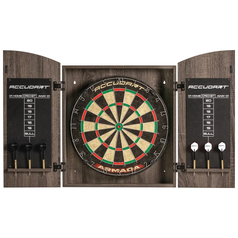Escalade Sports Accudart - Armada Bristle Dartboard Cabinet Set