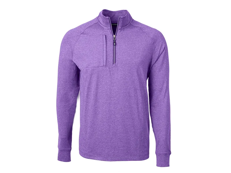 Cutter & Buck Adapt Eco Knit Heather Mens Big & Tall Quarter Zip Pullover view 6