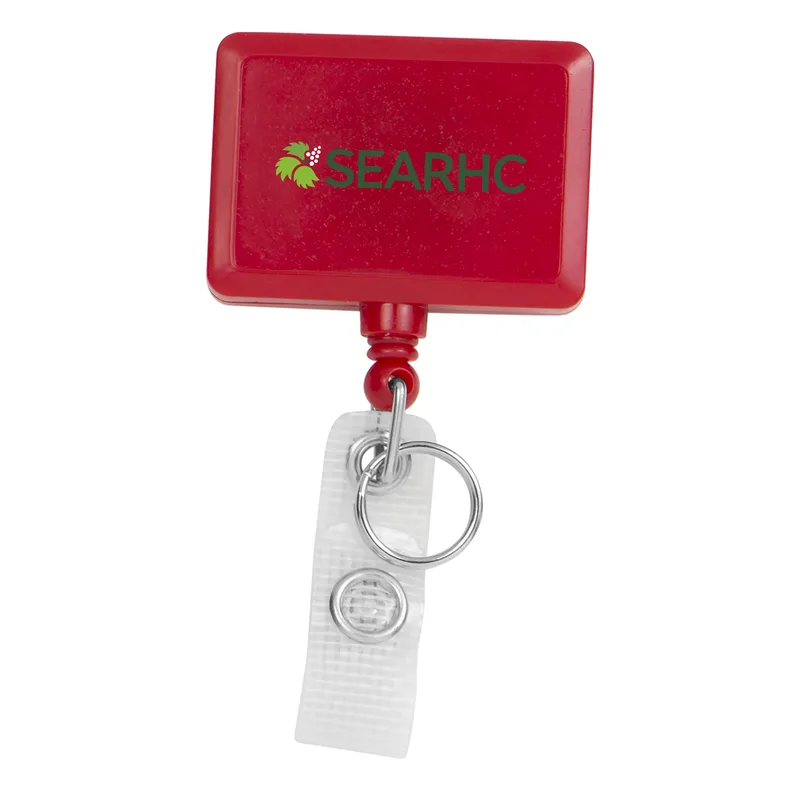 Hemp Jumbo Rectangle Retractable Badge Reel view 7
