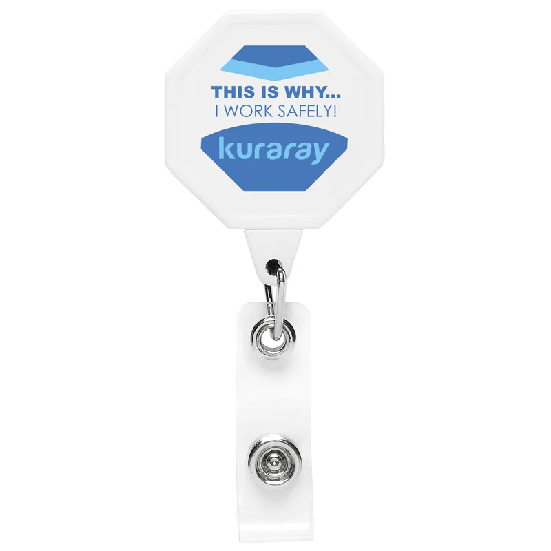 Jumbo Octagon Retractable Badge Reel view 5