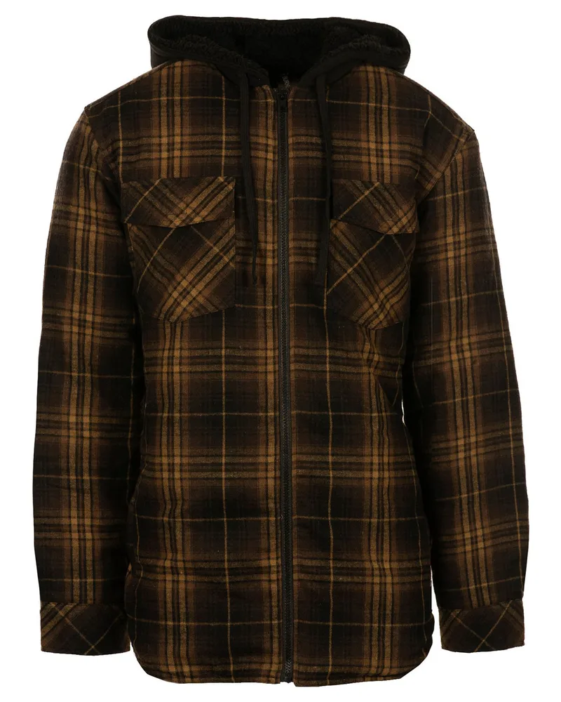 Burnside Men's Hooded Flannel Jacket view 2