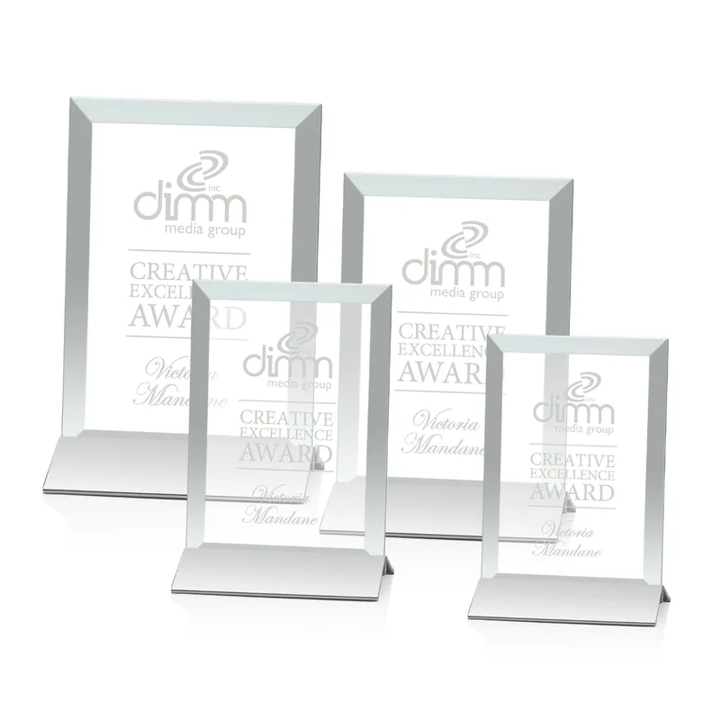 Deep Etch, Vertical, Jade, Silver
