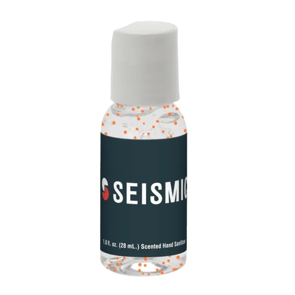 1 oz Single Color Moisture Bead Sanitizer in Clear Round Bottle view 3