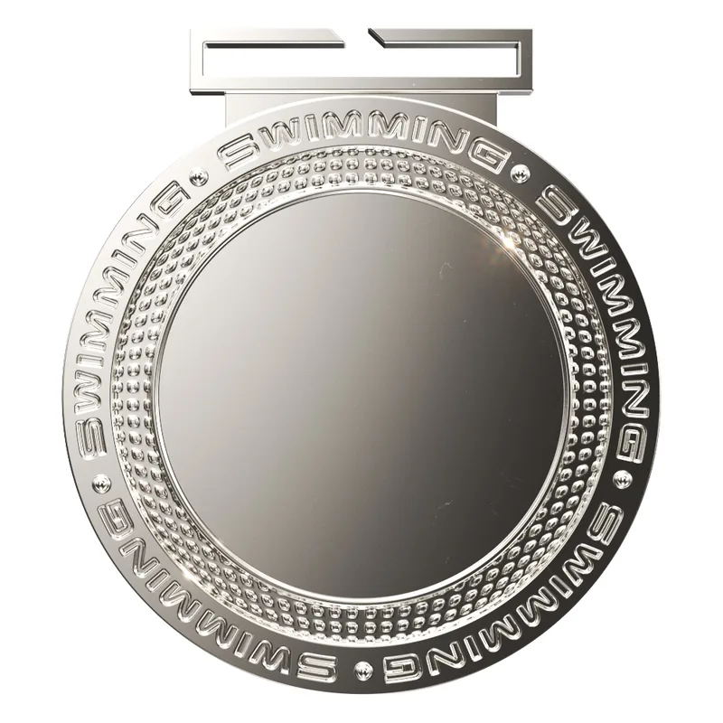 Dual Plated Swimming Medallions 3" view 2