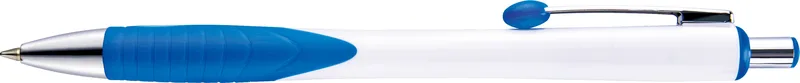 White/Light Blue/Chrome Silver Blank Side View
