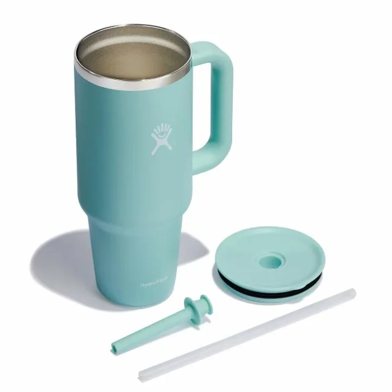 40 oz Hydro Flask® Stainless Steel Insulated Travel Tumbler w/ Handle & Straw view 3