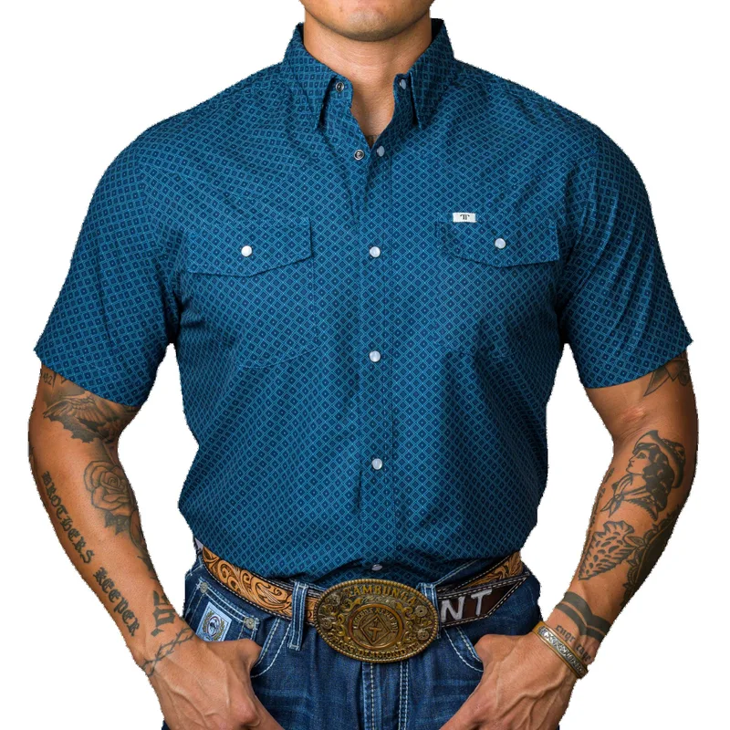 Men's Ferrell® Printed Short Sleeve Snap Shirt view 4