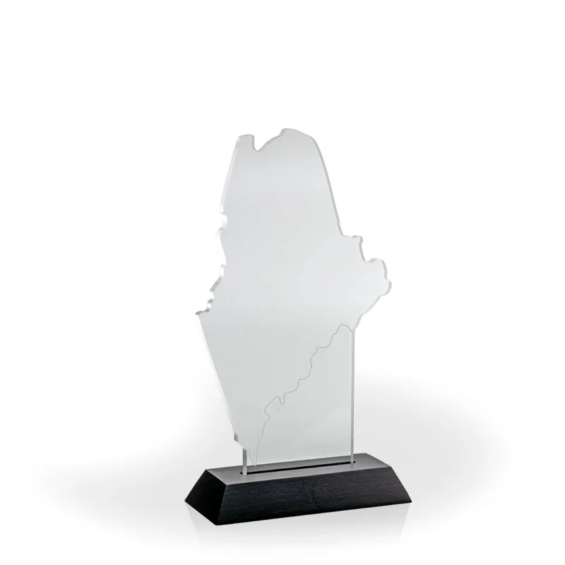 Maine Award with Black Wood Base - UV Print view 2