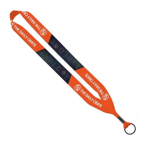 1" Polyester Waffle Weave Dye Sublimated Lanyard view 2