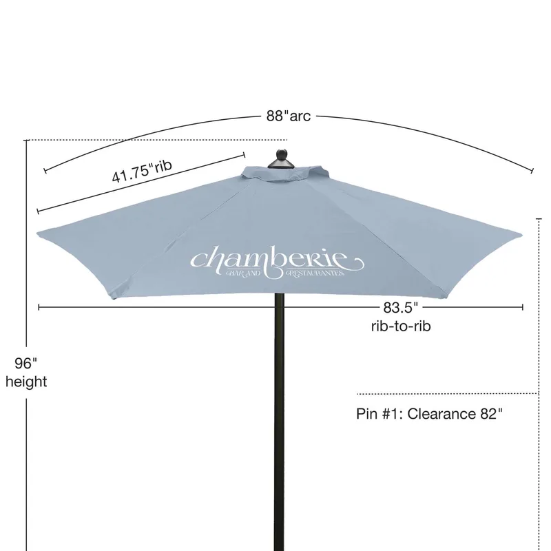 7' Steel Market Umbrella Kit (1 Imprint) view 2