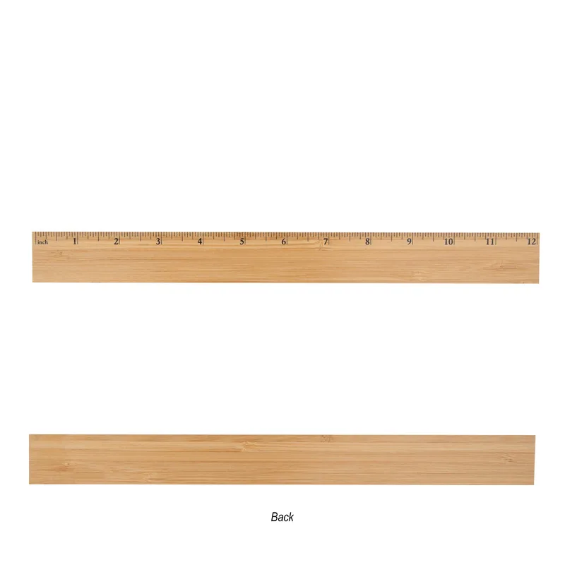 12" Bamboo Ruler view 2