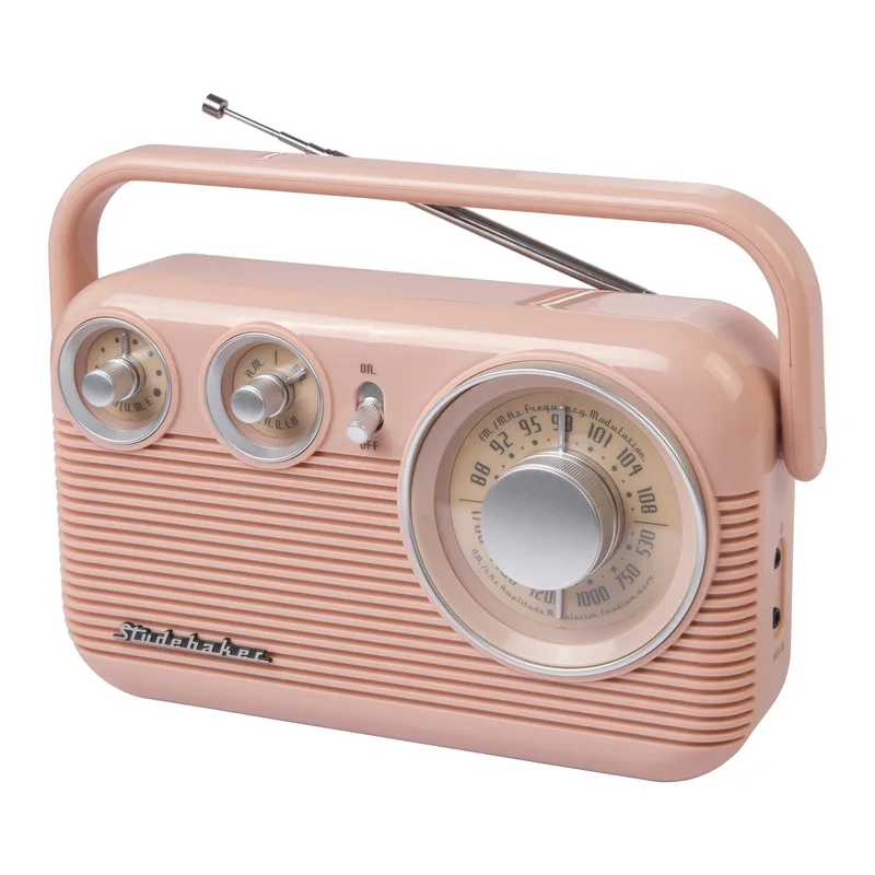 Studebaker Rose/Gold Portable Am/Fm Radio