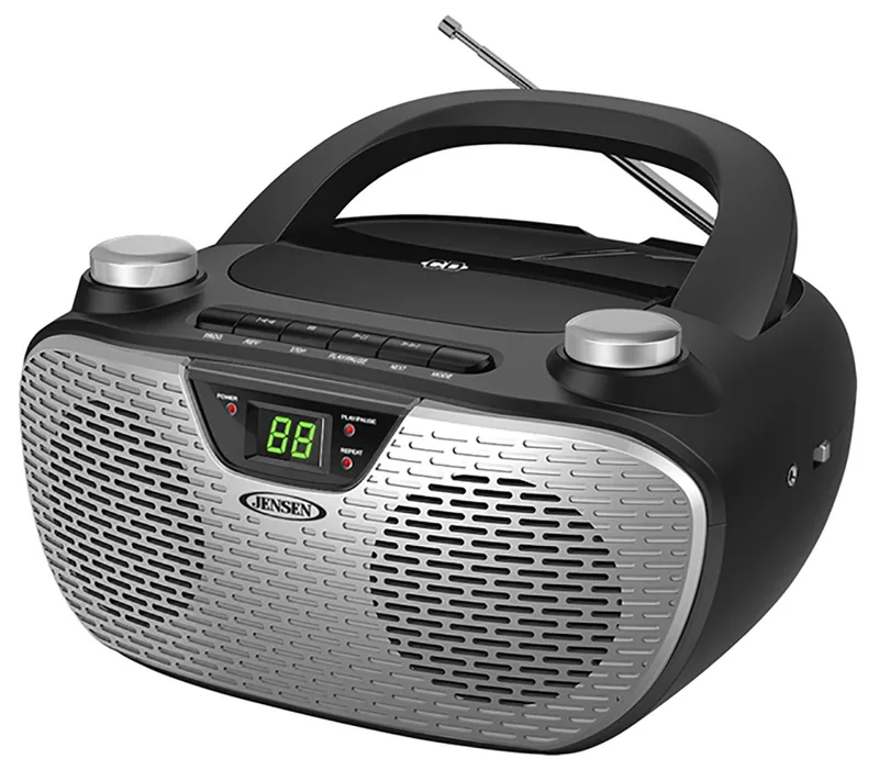 Jensen Audio Black Portable Stereo Cd Player w/Am/Fm Radio