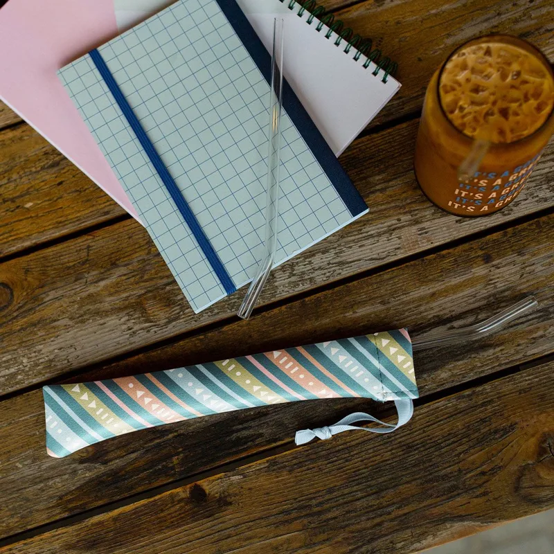 Vegan Leather Pouch For Reusable Straws view 4