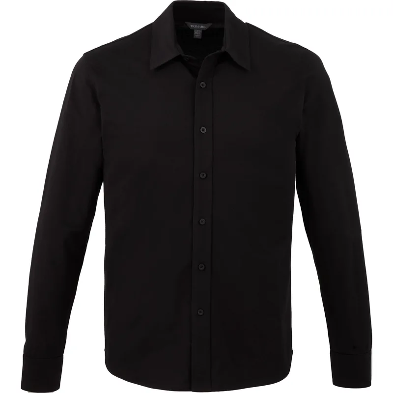 Men's TATRA Eco Knit Long Sleeve Button Up Shirt view 2