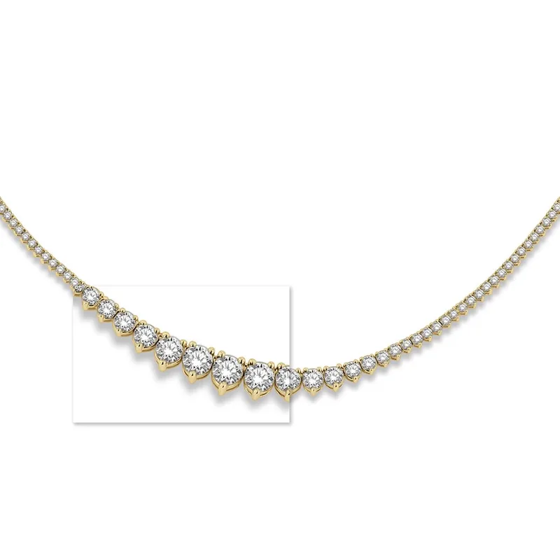Jilco Inc Riviera Diamond Yellow Gold Necklace - 5.00 Cts