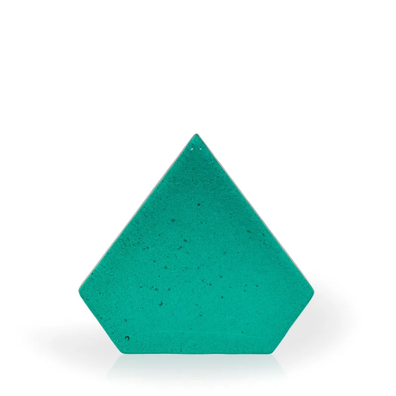 Wesley Brilliant Teal Diamond Recycled Glass Award, 7" view 2