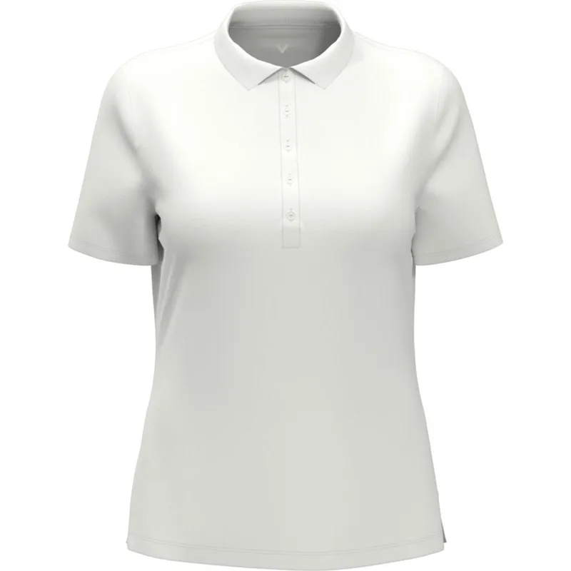 Callaway® Moisture Wicking UPF 50+ Solid Stretch Women's Polo Shirt with Custom Logo view 6