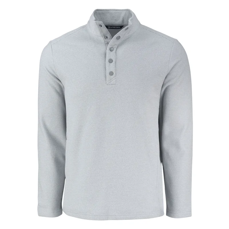 Cutter & Buck Hunts Point Eco Textured Fleece Recycled Mens Snap Pullover view 4