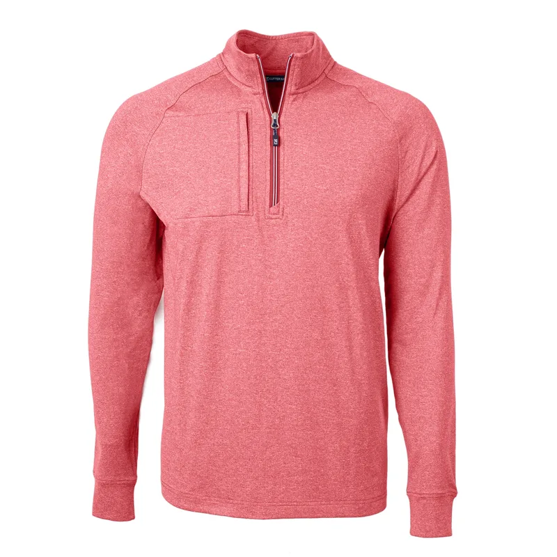 Cutter & Buck Adapt Eco Knit Heather Mens Quarter Zip Pullover view 5