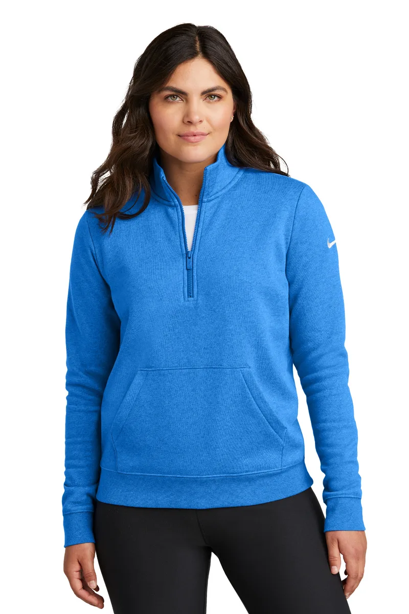 Nike Women's Club Fleece Sleeve Swoosh 1/2-Zip view 4