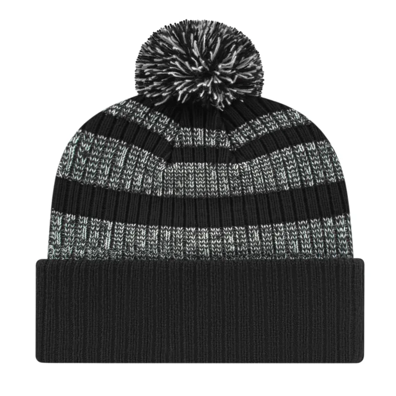 Heavy Ribbed Knit Cap With Cuff view 2