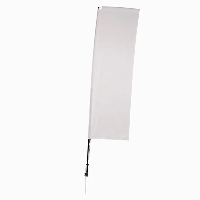 10' Streamline Rectangle Sail Sign Flag, 1-Sided, Spike view 2
