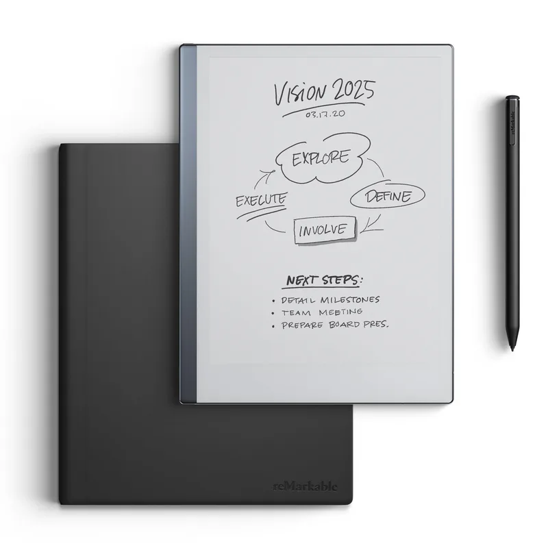 reMarkable The Paper Tablet - 10.3" Digital Paper Display - w/Marker Plus And Book Folio - Leather