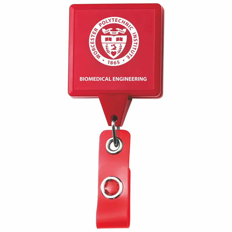 Jumbo Square Retractable Badge Reel w/belt Clip view 4