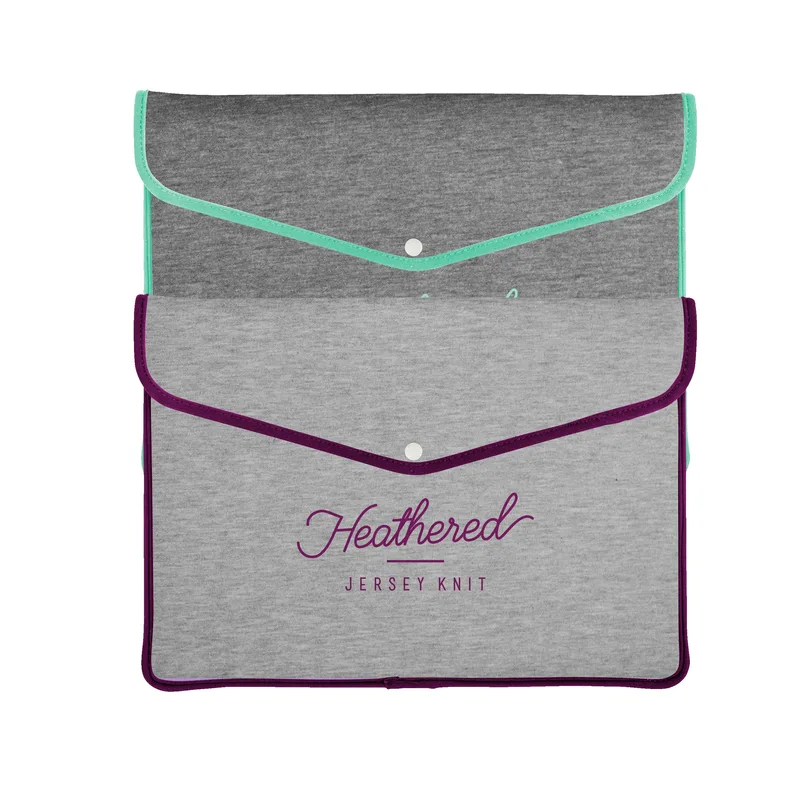 11" Macbook Air®/Macbook Pro® Heathered Jersey Knit Snapfolio