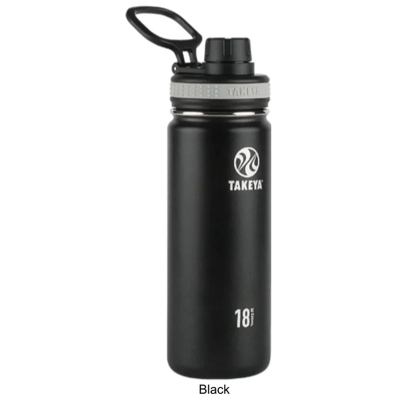 18 oz Takeya® Stainless Steel Insulated Originals Water Bottle w/ Spout Lid view 4