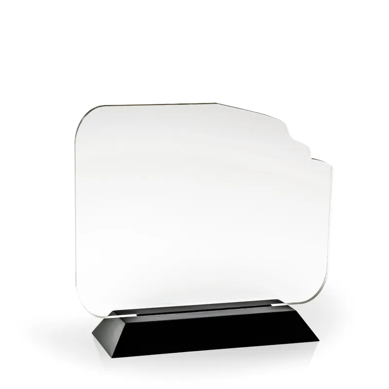 American Flag Award with Black Wood Base - Engraved view 3