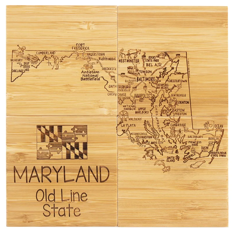 Maryland Puzzle Coaster Set view 4