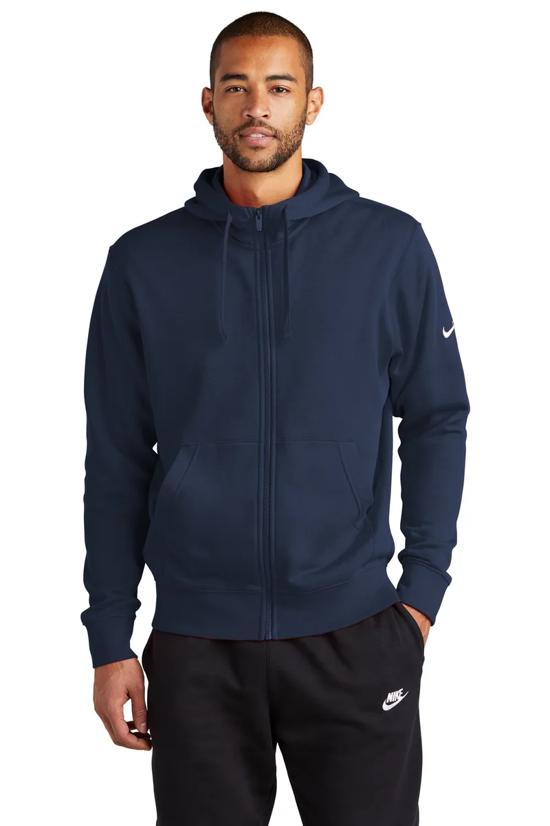 Nike Club Fleece Sleeve Swoosh Full-Zip Hoodie view 3