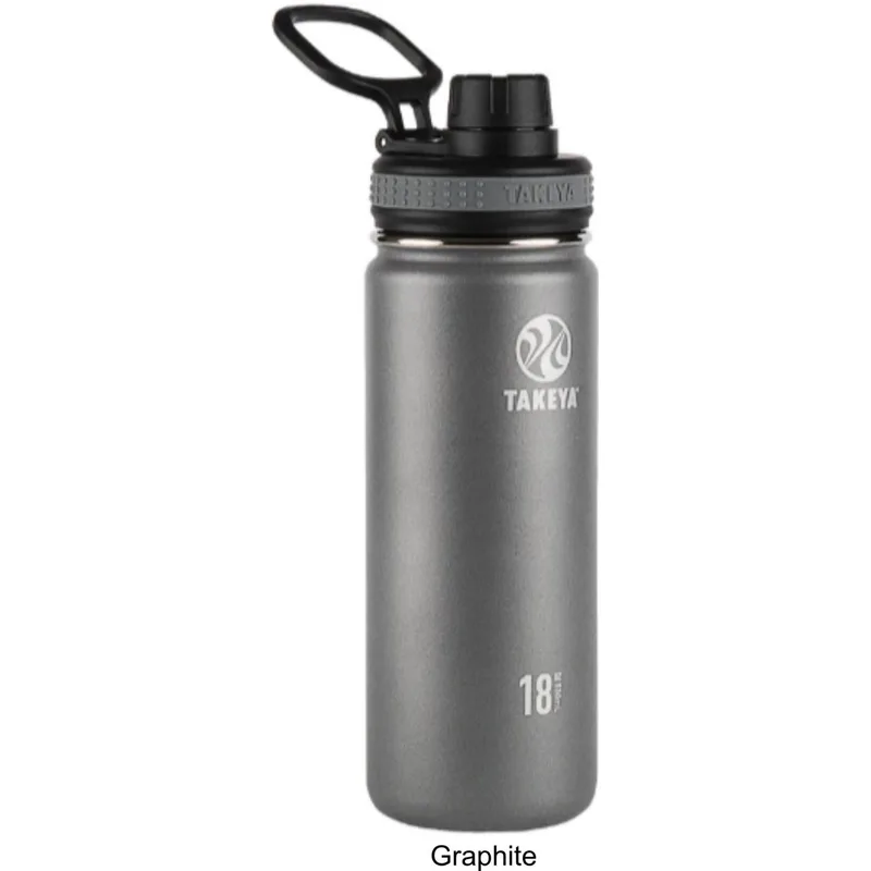 18 oz Takeya® Stainless Steel Insulated Originals Water Bottle w/ Spout Lid view 3