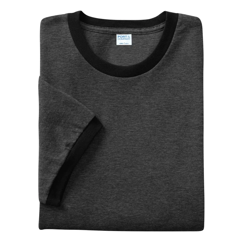 Dark Heather Gray/Jet Black Blank Fold View