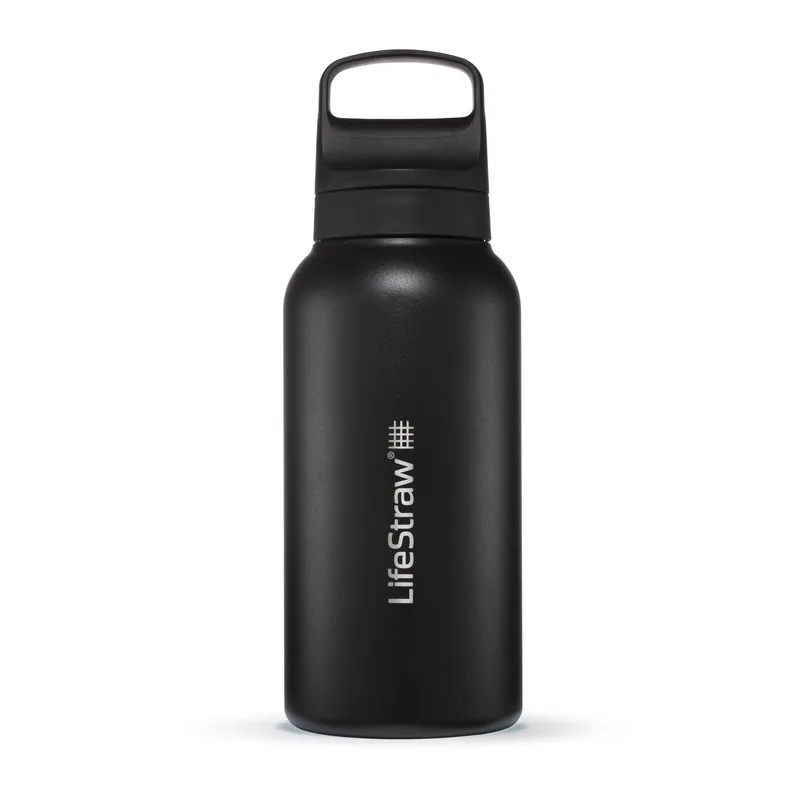 Lifestraw Go 1L Stainless Steel Filtered Water Bottle Nordic Noir