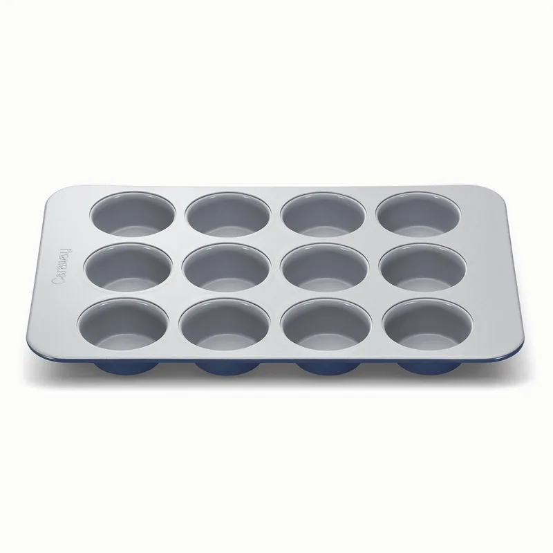 Caraway 12 Cup Nonstick Ceramic Muffin Pan - Navy