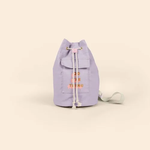 Bucket Sling Bag - Colored Canvas and Denim view 5