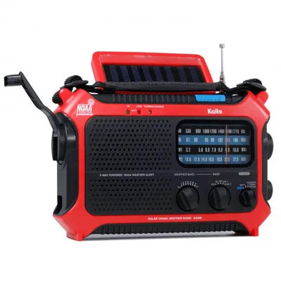 Kaito KA550 Portable Solar Hand Crank AM/FM/NOAA Weather Alert Radio