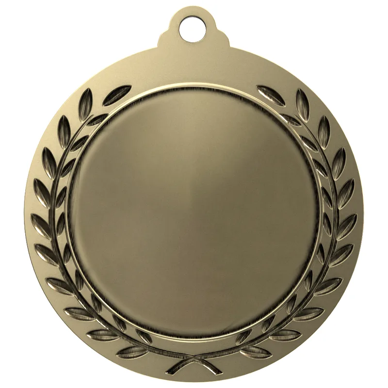 Antique Wrestling Wreath Award Medallion (2-3/4") view 2
