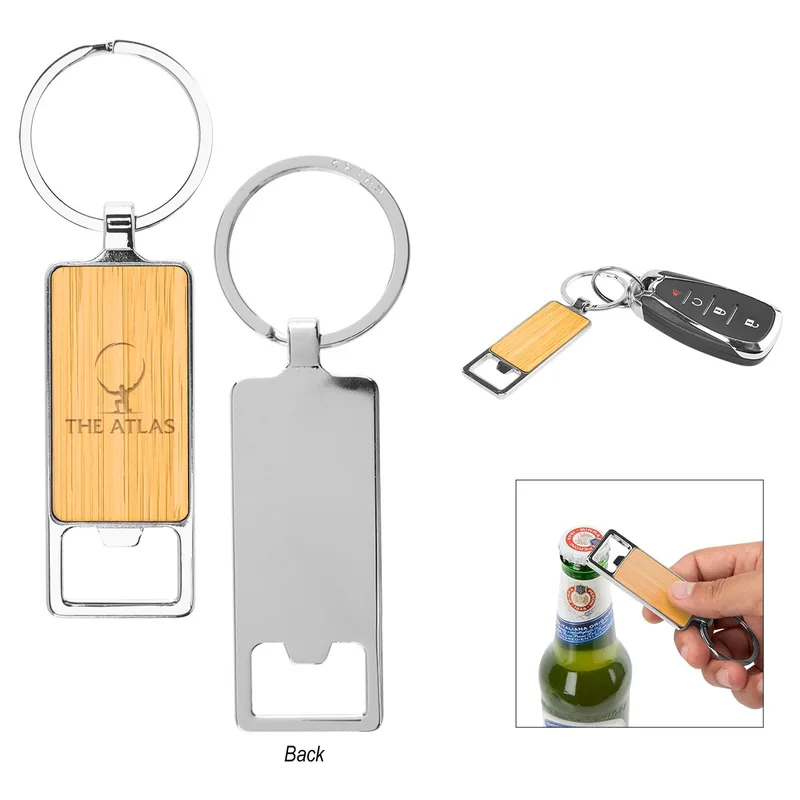 Bristol Bamboo Key Tag With Bottle Opener view 2
