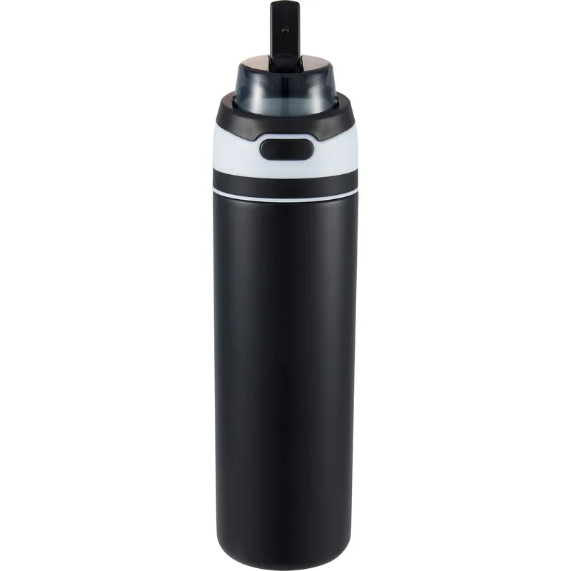 Elvin 28oz Recycled Stainless Flip Straw Bottle view 2